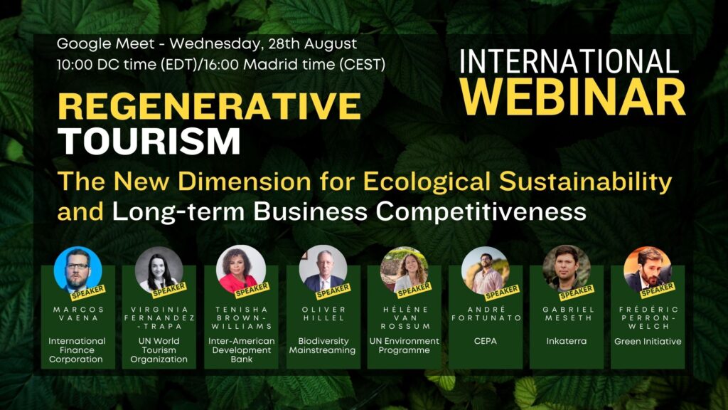 Green Initiative Regenerative Tourism International Webinar