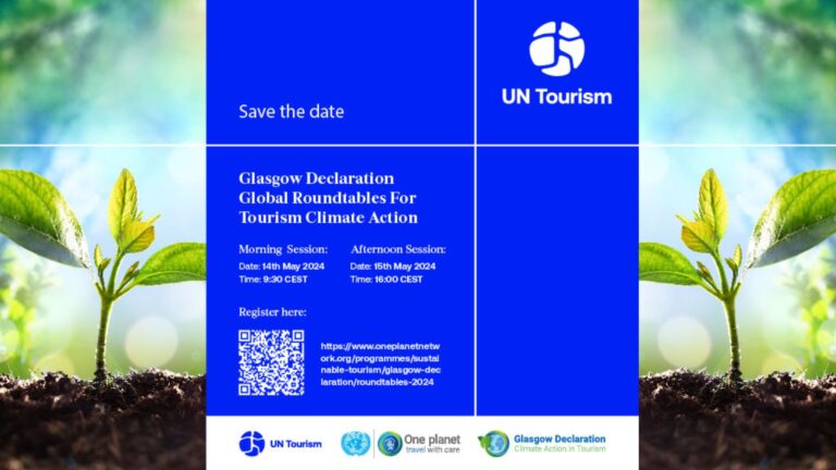 Participe da Mesa Redonda Global da Declaração de Glasgow para Ação Climática no Turismo Fazendo a Diferença Juntos